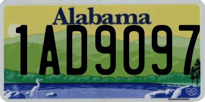 AL license plate 1AD9097