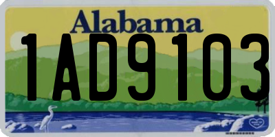 AL license plate 1AD9103