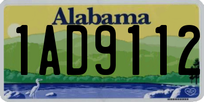 AL license plate 1AD9112