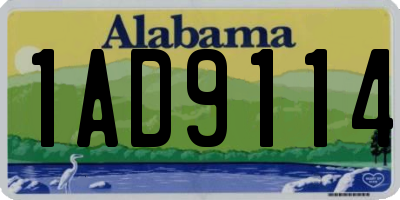 AL license plate 1AD9114