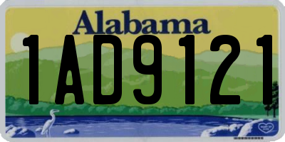 AL license plate 1AD9121