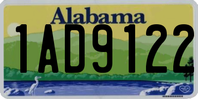 AL license plate 1AD9122