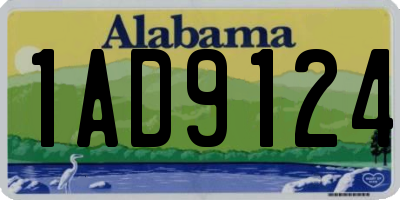 AL license plate 1AD9124