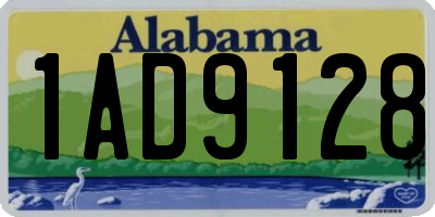 AL license plate 1AD9128