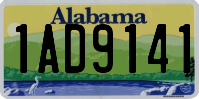 AL license plate 1AD9141