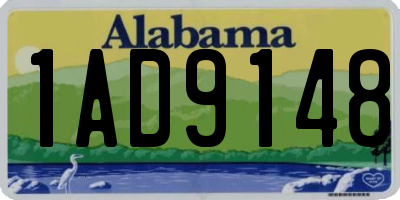 AL license plate 1AD9148