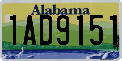 AL license plate 1AD9151