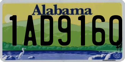 AL license plate 1AD9160