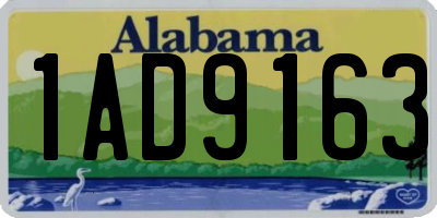 AL license plate 1AD9163