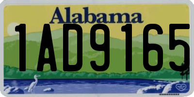 AL license plate 1AD9165