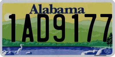 AL license plate 1AD9177