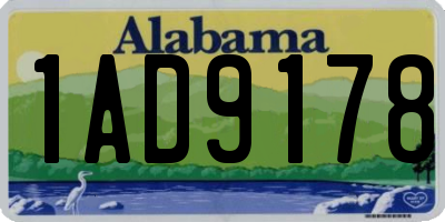 AL license plate 1AD9178