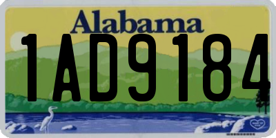 AL license plate 1AD9184