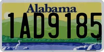 AL license plate 1AD9185