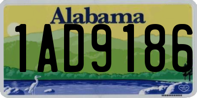 AL license plate 1AD9186