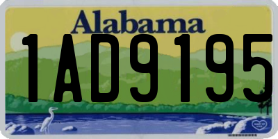 AL license plate 1AD9195