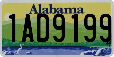 AL license plate 1AD9199