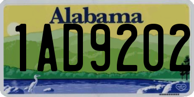 AL license plate 1AD9202