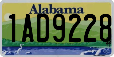AL license plate 1AD9228