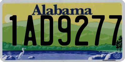 AL license plate 1AD9277