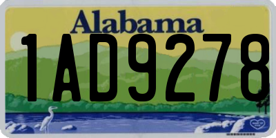AL license plate 1AD9278
