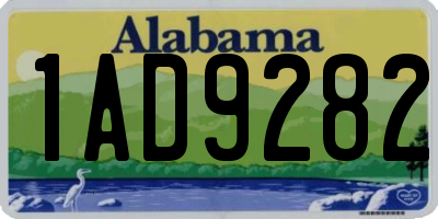AL license plate 1AD9282