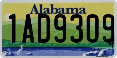 AL license plate 1AD9309