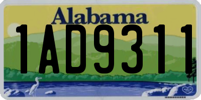 AL license plate 1AD9311