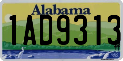 AL license plate 1AD9313
