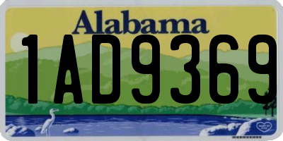 AL license plate 1AD9369