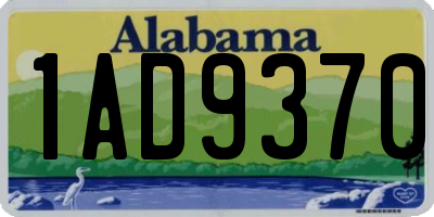 AL license plate 1AD9370