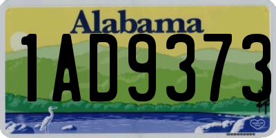AL license plate 1AD9373