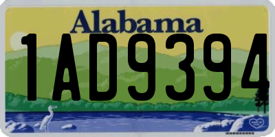 AL license plate 1AD9394