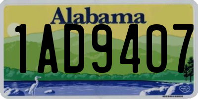 AL license plate 1AD9407