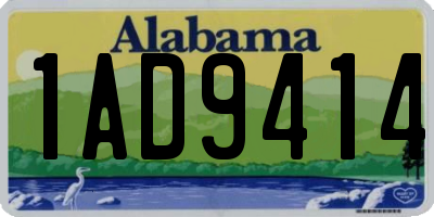 AL license plate 1AD9414