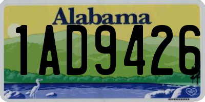 AL license plate 1AD9426