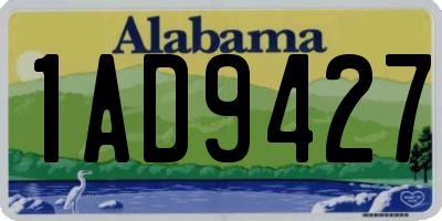 AL license plate 1AD9427