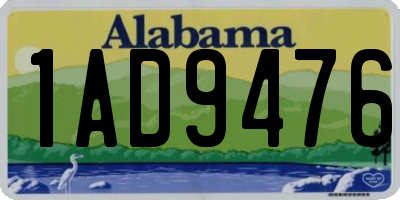 AL license plate 1AD9476
