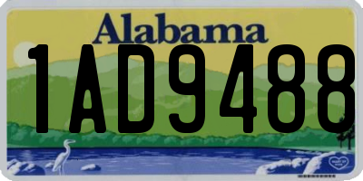 AL license plate 1AD9488