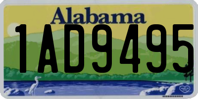 AL license plate 1AD9495
