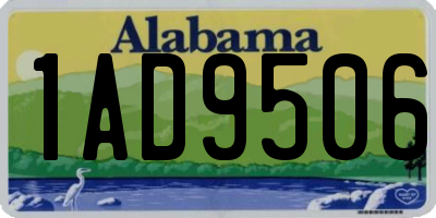 AL license plate 1AD9506