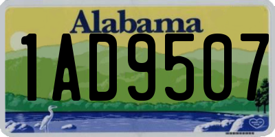 AL license plate 1AD9507