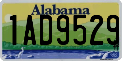 AL license plate 1AD9529