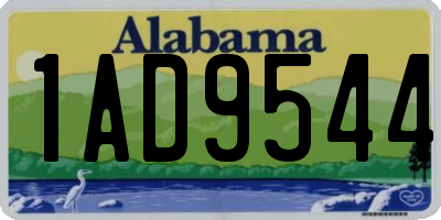 AL license plate 1AD9544