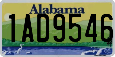 AL license plate 1AD9546