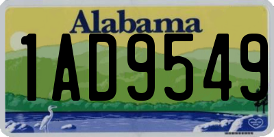 AL license plate 1AD9549