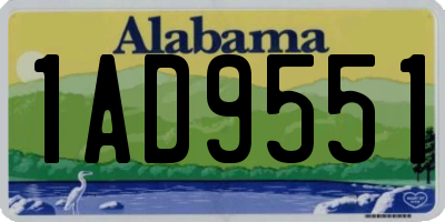 AL license plate 1AD9551