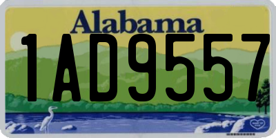 AL license plate 1AD9557