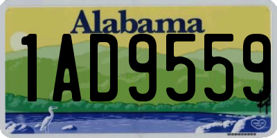 AL license plate 1AD9559