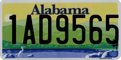 AL license plate 1AD9565
